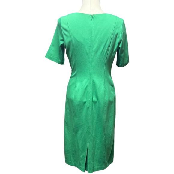 Talbots Short Sleeve Shift Dress Green 6 - Picture 4 of 5